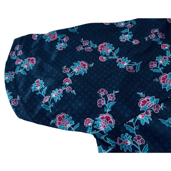 ONLY NECESSITIES FULL LENGTH SHORT SLV LOUNGER, WOMENS, L (18-20), NAVY FLORAL - Picture 8 of 11